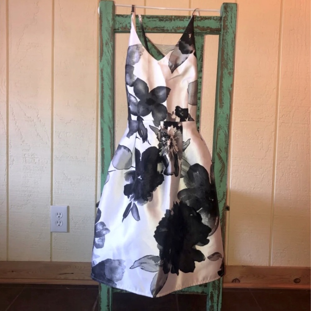 Short black and white “party” dress